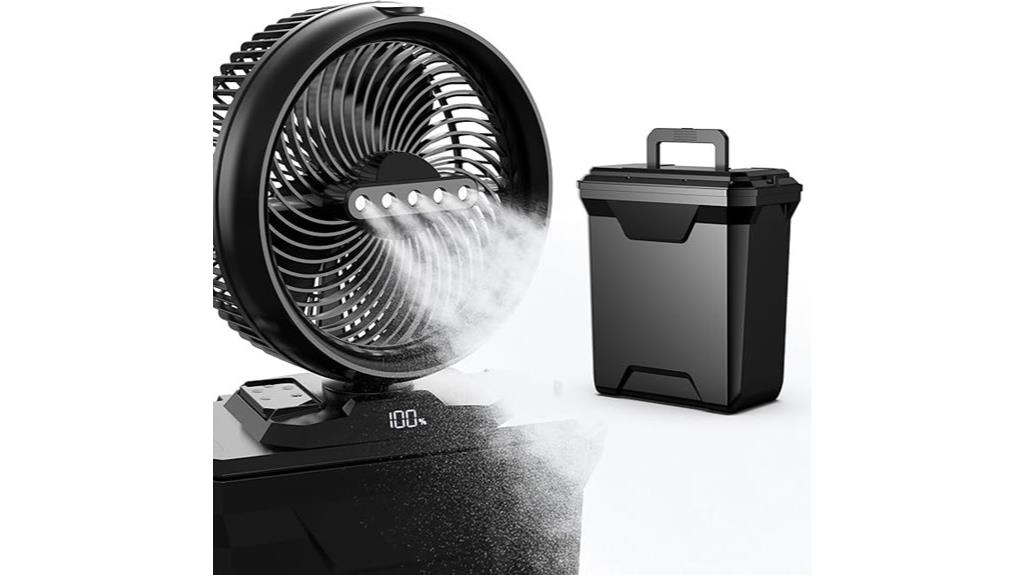 10 inch remote misting fan