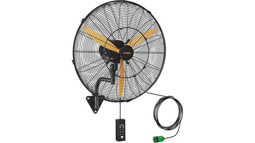 24 inch oscillating wall fan