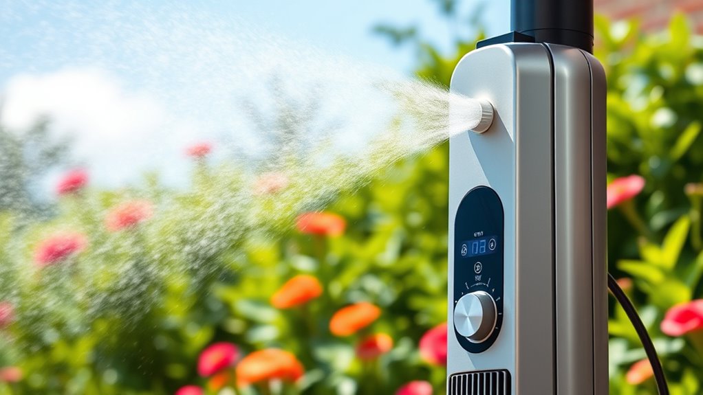 adjustable misting fan features