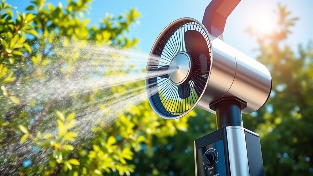 adjustable misting fan options