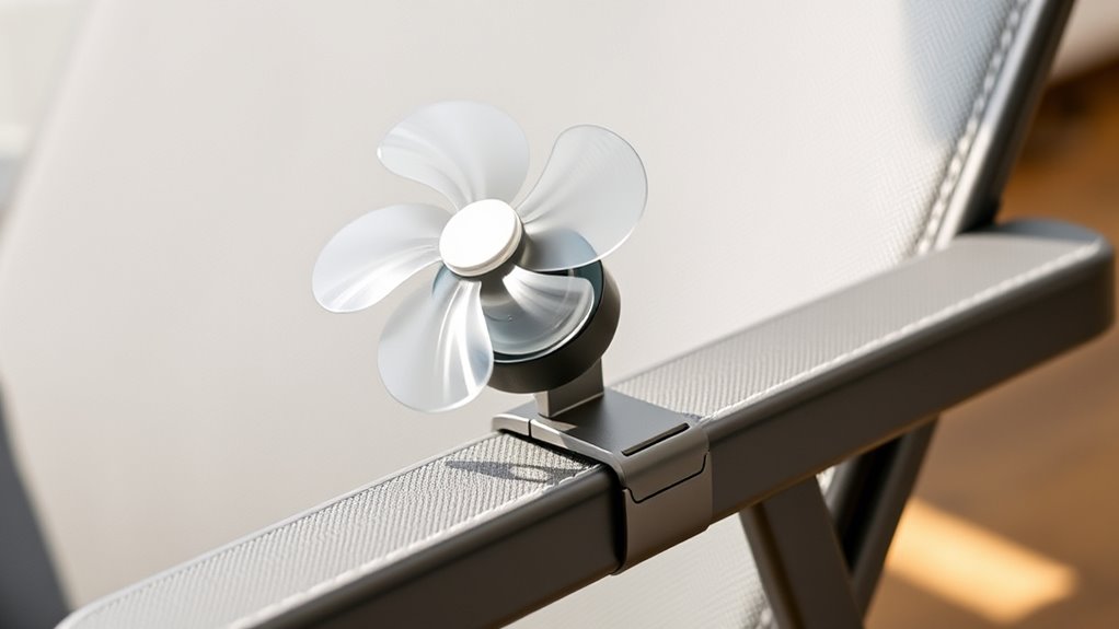 attach fan to chair