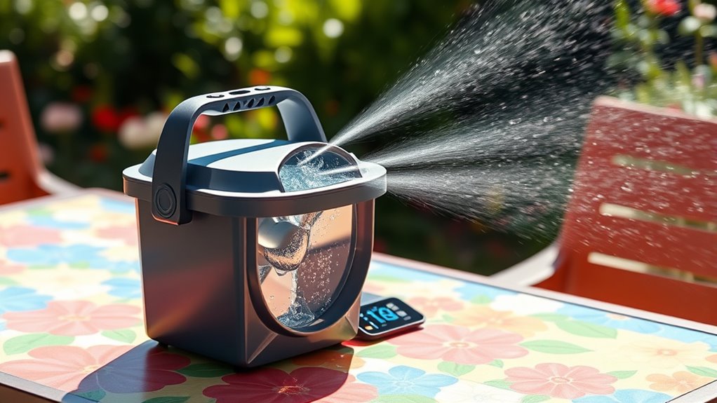 battery life and mist range