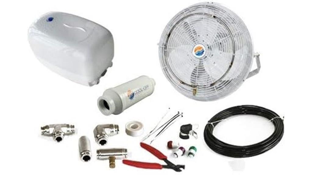 black misting fan kit