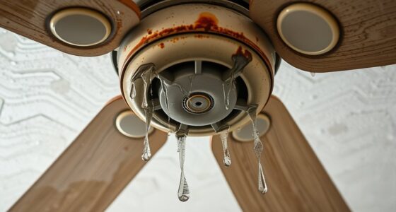 ceiling fan water damage