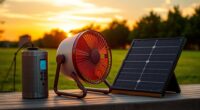 choosing portable fan power