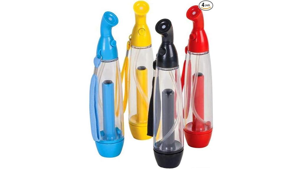 colorful water spray bottles