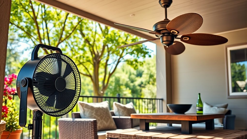 comparing portable and fixed fans
