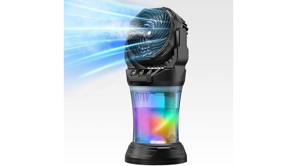 cooling fan with spray