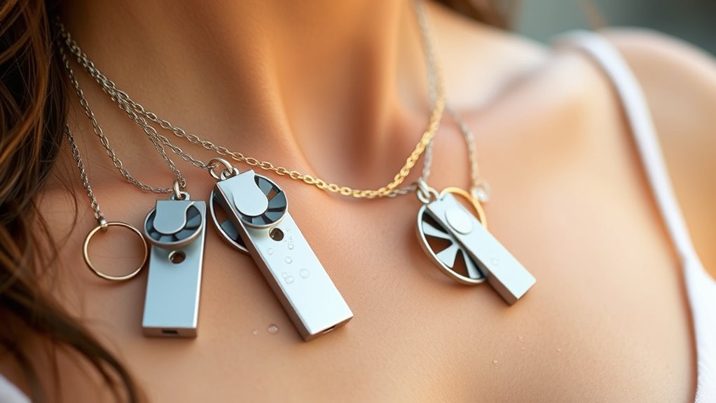 cooling fashionable portable necklaces