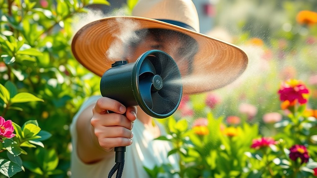 cooling gardening misting fans
