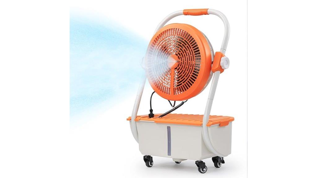 cordless rechargeable misting fan