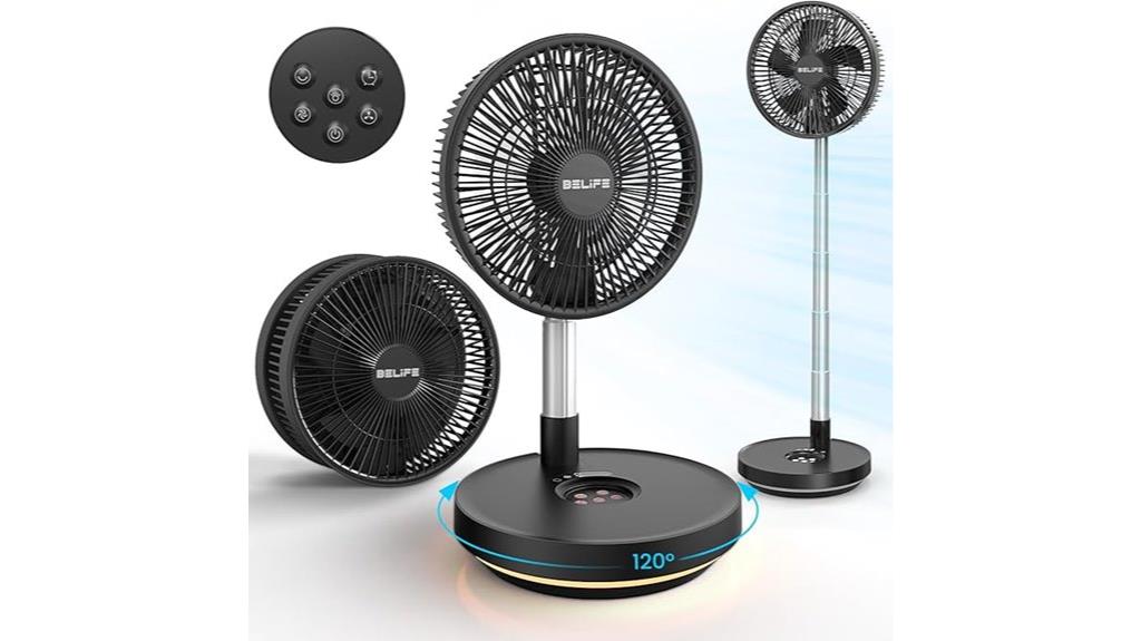 cordless rechargeable portable fan
