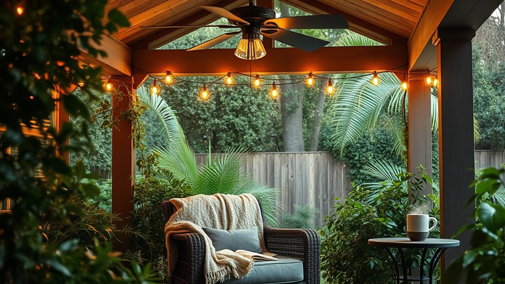 create cozy outdoor reading nook