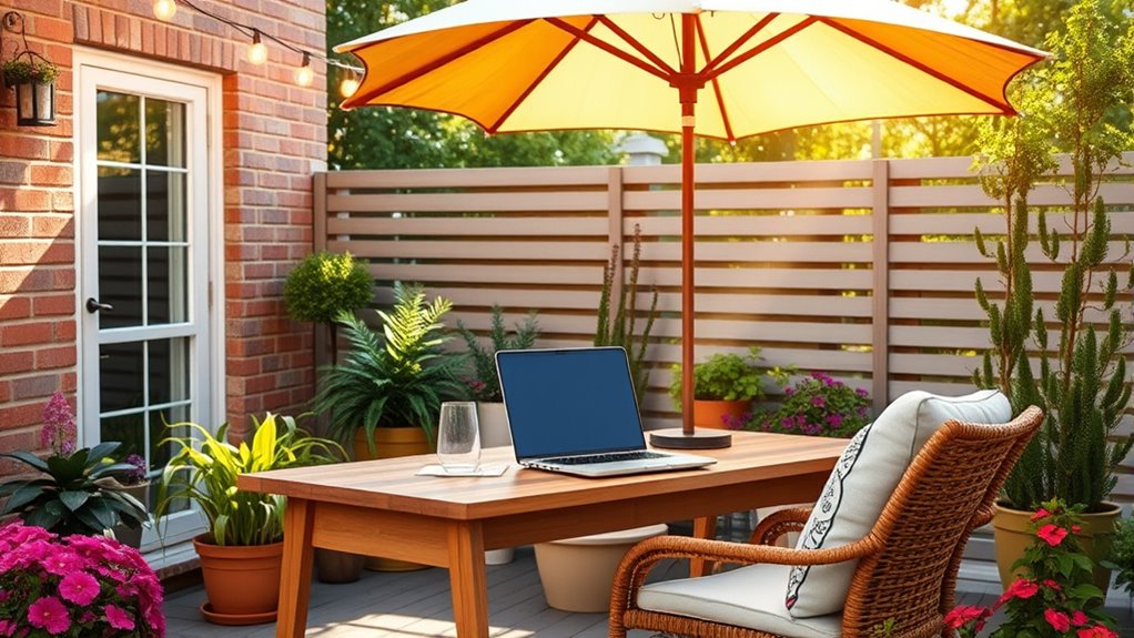 create efficient outdoor workspace