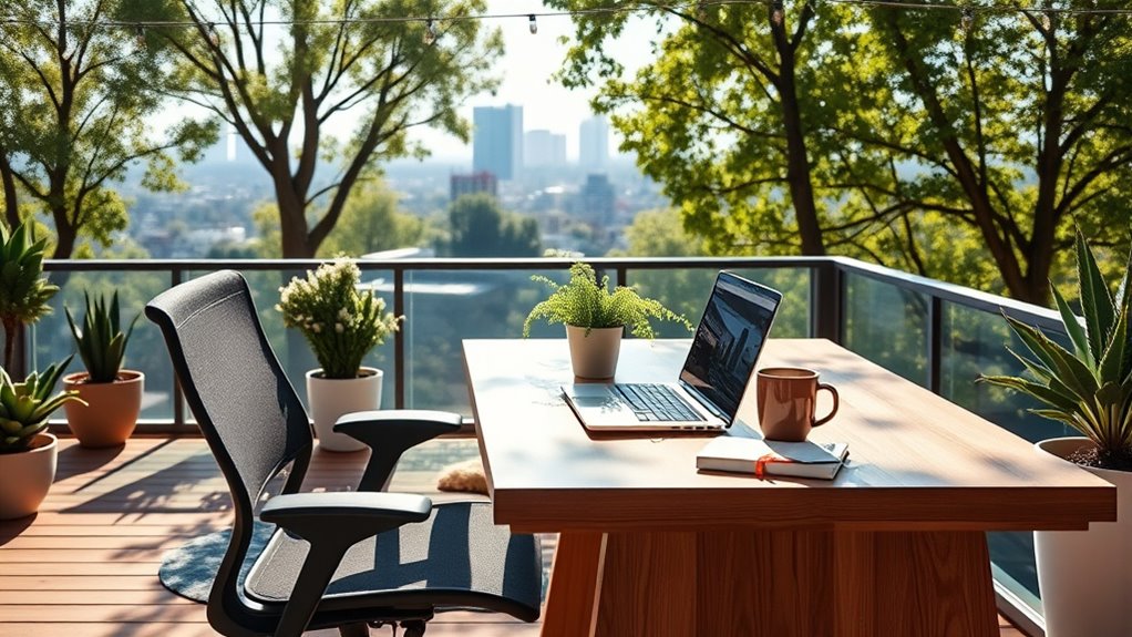 create inviting outdoor workspace