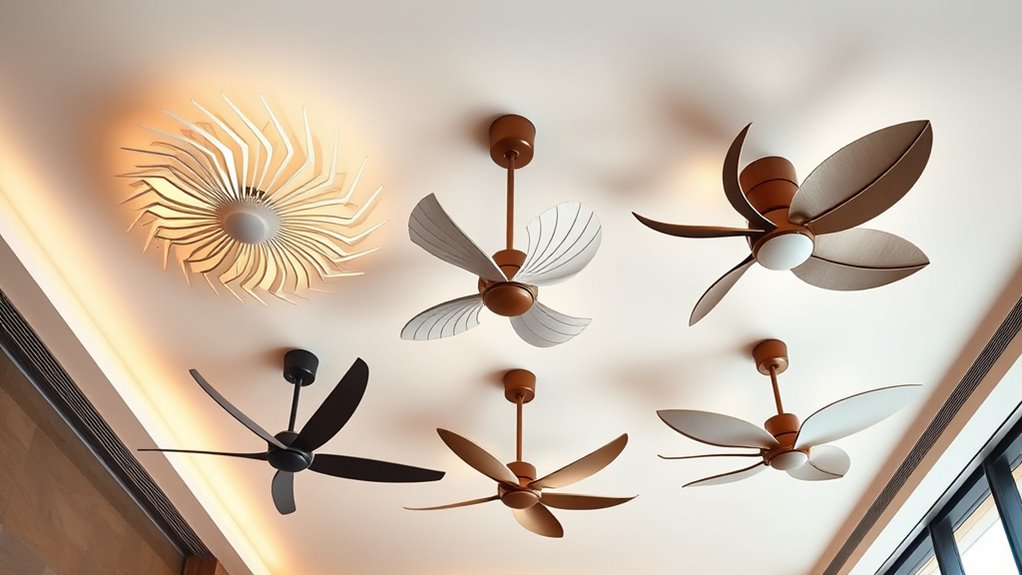 creative artistic ceiling fan designs