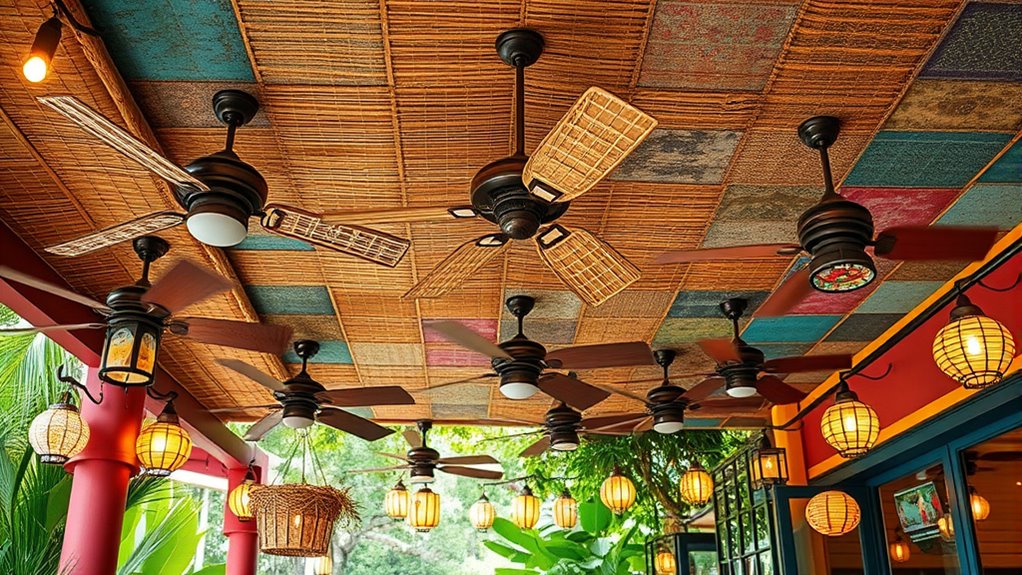 creative outdoor ceiling fan placement