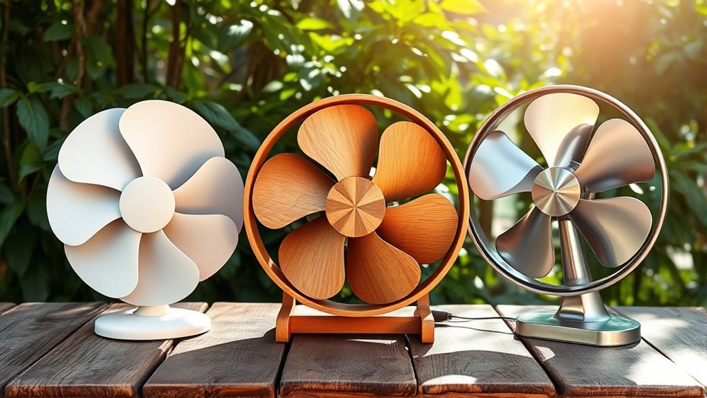 eco friendly natural wooden fans