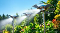 eco friendly solar misting fans