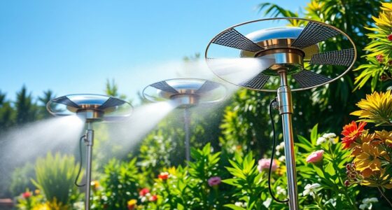 eco friendly solar misting fans