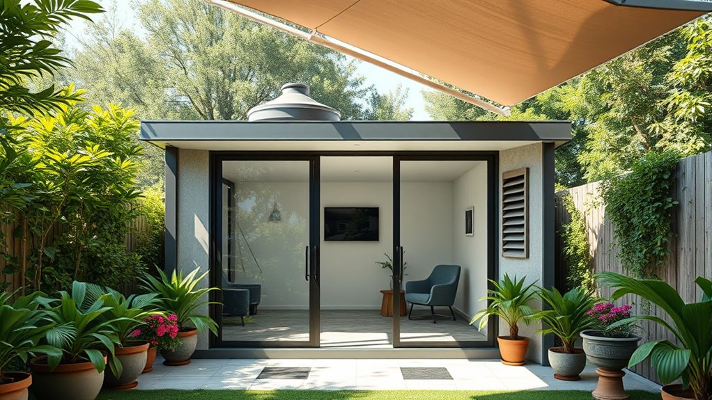 enhancing backyard office ventilation