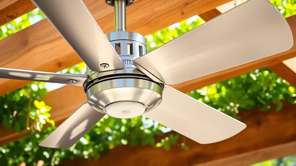 ensure pergola fan stability
