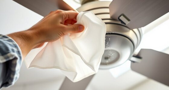 fan blade dust removal