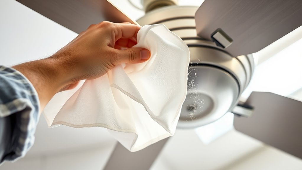 fan blade dust removal