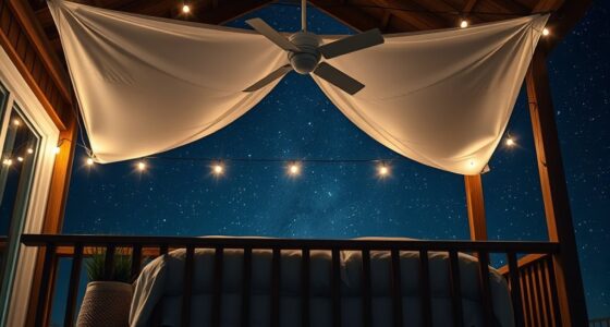 fan cooled outdoor sleeping porch