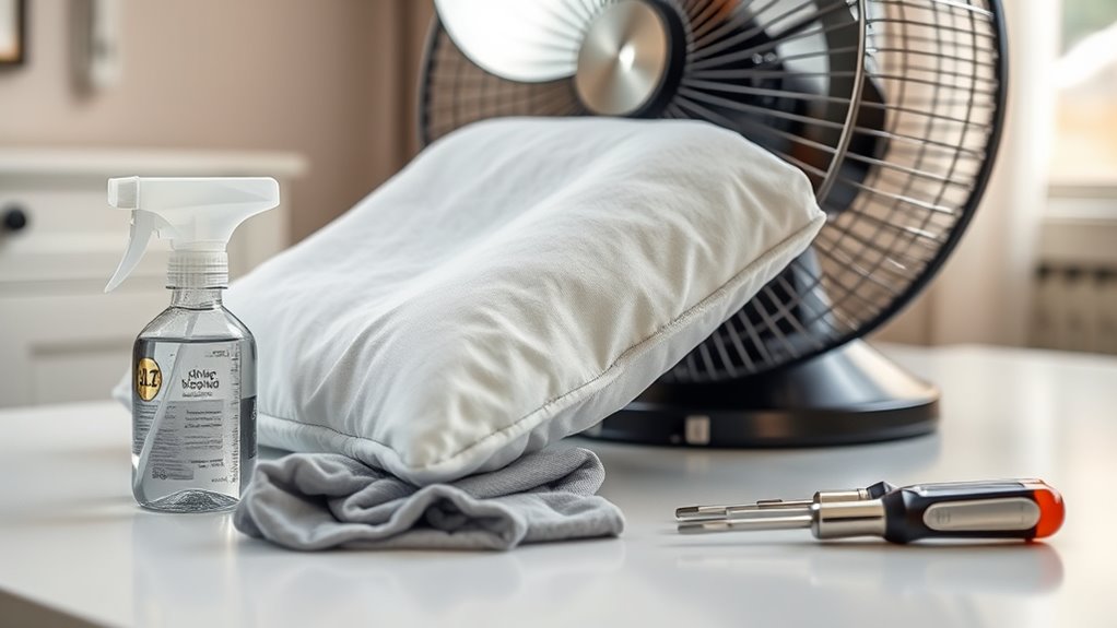 gather supplies before cleaning