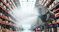 heavy duty warehouse misting fans