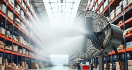 heavy duty warehouse misting fans