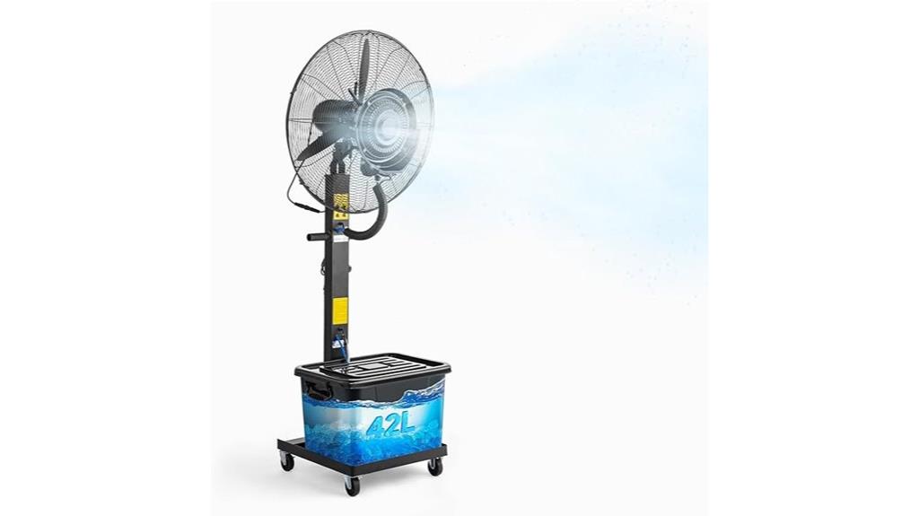 high velocity misting fan