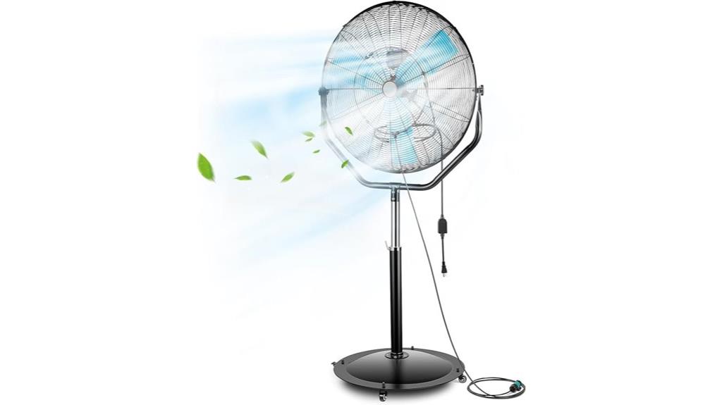 high velocity outdoor misting fan