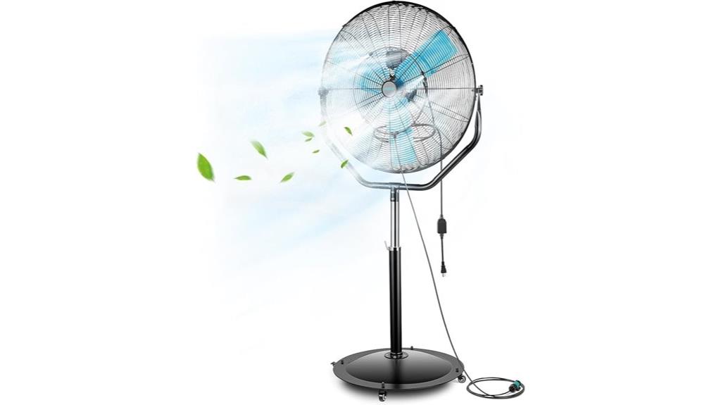high velocity outdoor misting fan