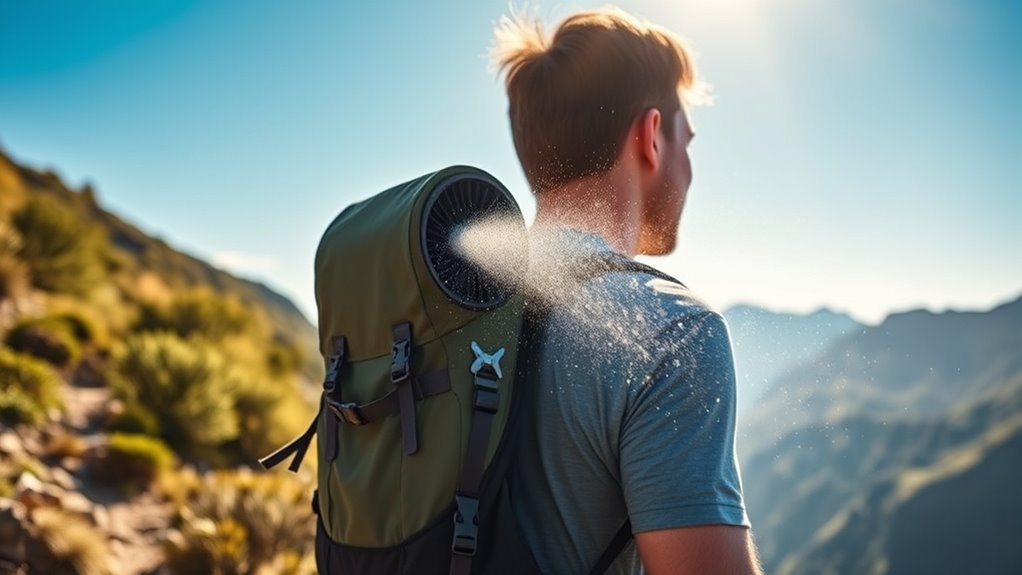 hiking misting fan features