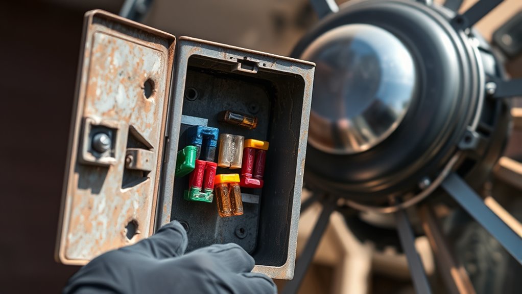 inspecting and replacing outdoor fan fuses