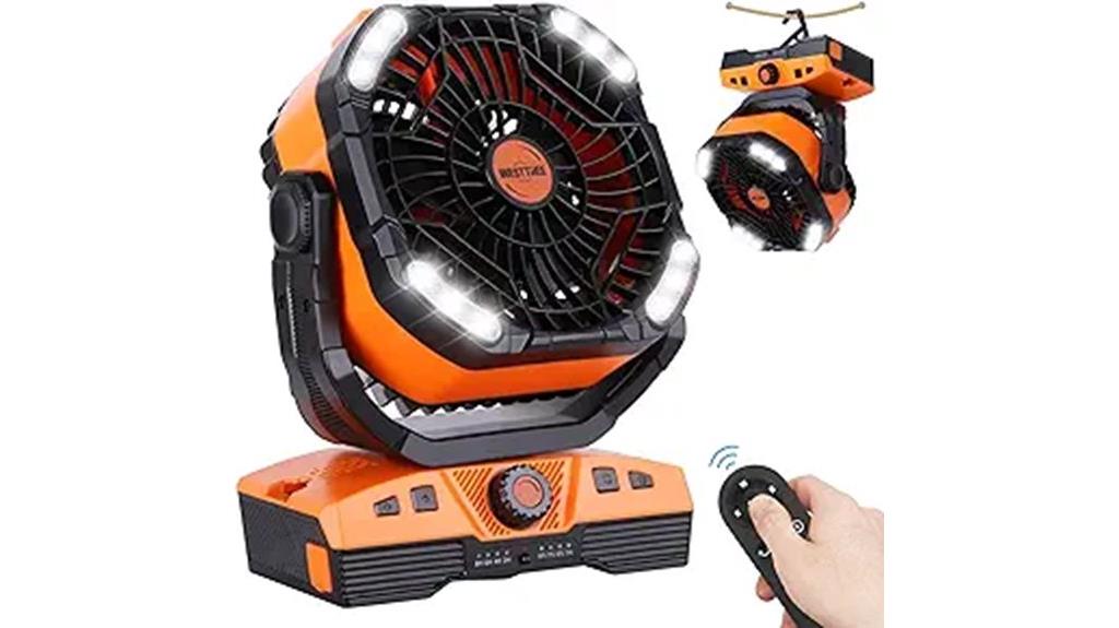 large battery powered camping fan