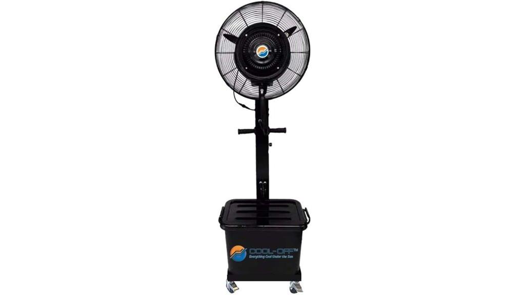 large water tank misting fan