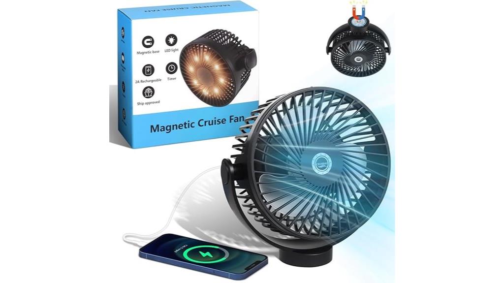 magnetic rechargeable fan light