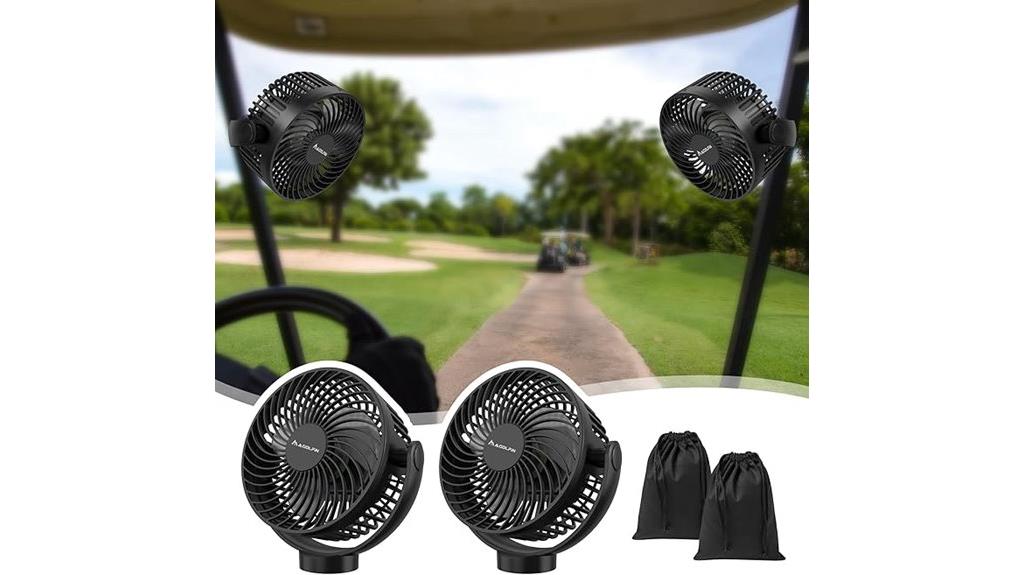 magnetic rechargeable golf fan