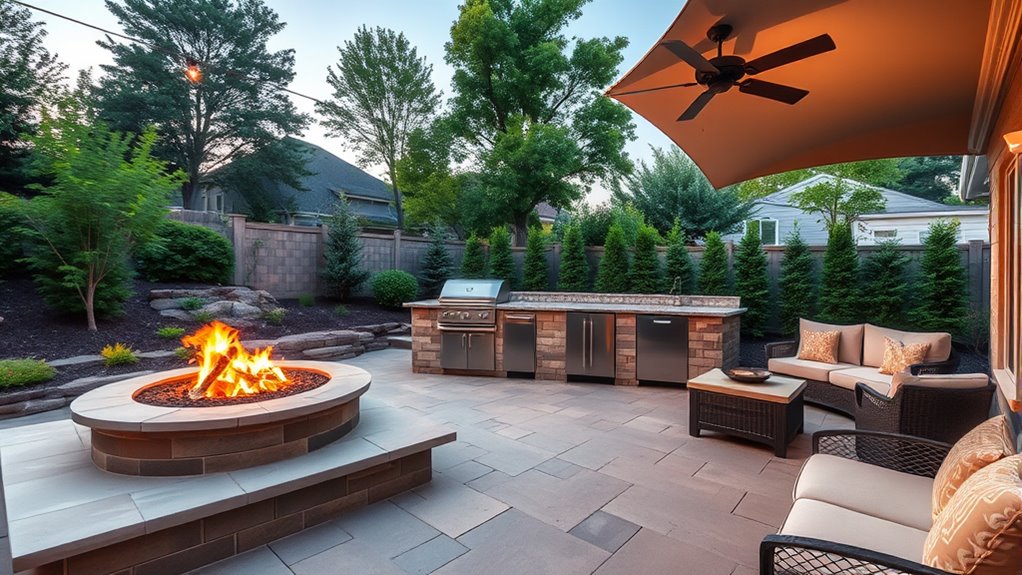 multi zone patios with fans