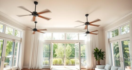 multiple fans promote airflow