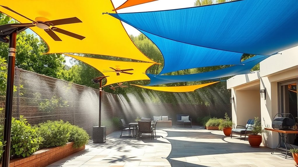 optimize misting fan setup