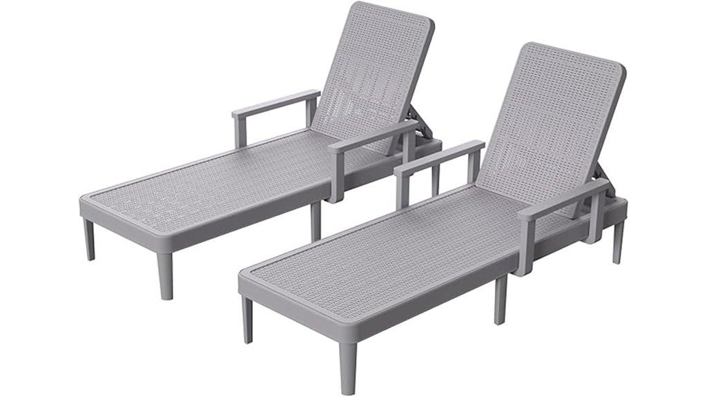 outdoor adjustable chaise loungers