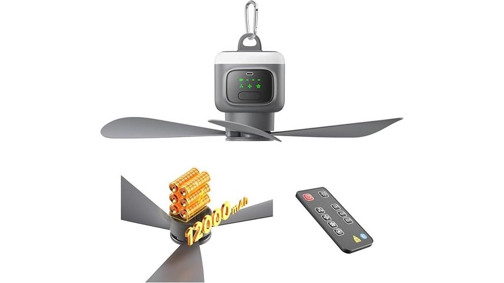 outdoor battery powered ceiling fan