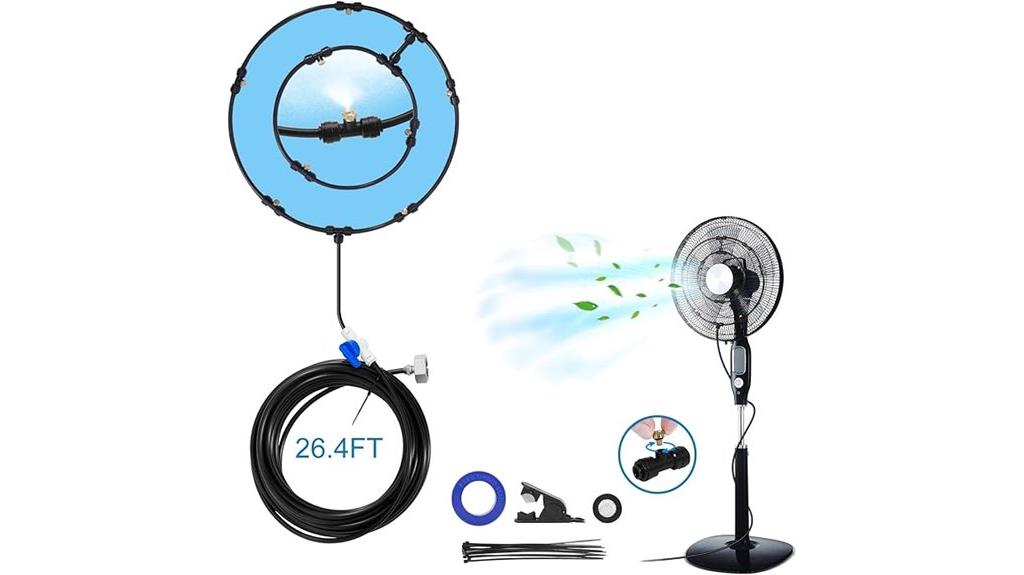 outdoor fan misting kit