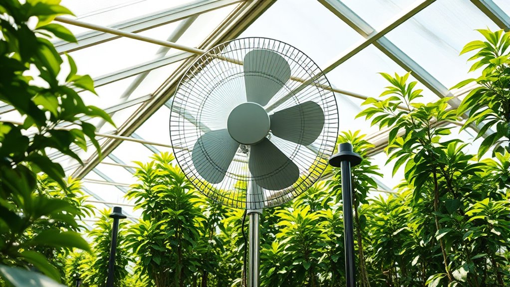 outdoor fans greenhouse effectiveness