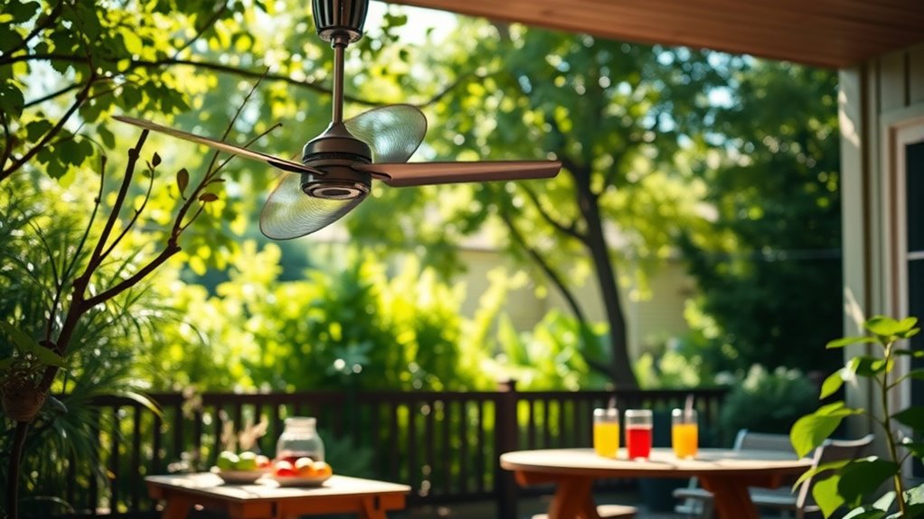 outdoor fans improve comfort