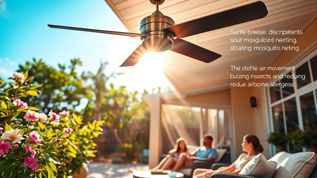 outdoor fans reduce pests
